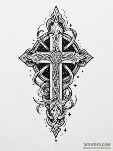 Jade blade devouring starlight, tattoo flash... - эскиз тату (№1752323945_0, 12.07.2025 12:39) — Tatufoto.com