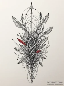 Quiver of arrows wrapped in vines, concept ar... - эскиз тату (№1752324113_0, 12.07.2025 12:41) — Tatufoto.com