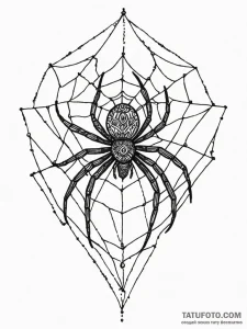 Spider relic beneath celestial rift, ink illu... - эскиз тату (№1752324280_0, 12.07.2025 12:44) — Tatufoto.com