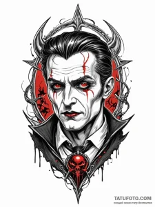 Vampire relic sealed in frost, ink illustrati... - эскиз тату (№1752324448_0, 12.07.2025 12:47) — Tatufoto.com