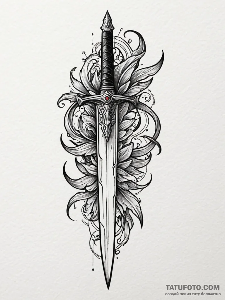 Black dagger with cracked blade, artistic tat... - эскиз тату (№1752325784_0, 12.07.2025 13:09) — Tatufoto.com