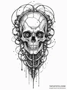 Unzipping skin to reveal a mechanical endoske... - эскиз тату (№1752327197_0, 12.07.2025 13:33) — Tatufoto.com