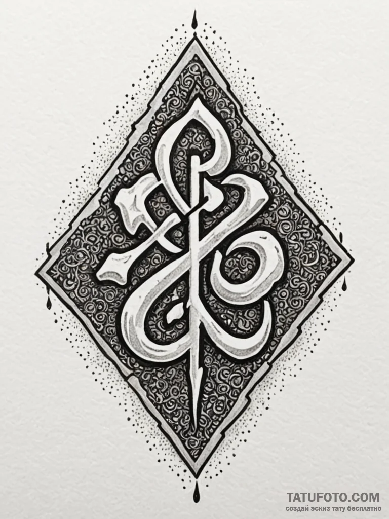 Ink stone and brush from east asian calligrap... - эскиз тату (№1752327869_0, 12.07.2025 13:44) — Tatufoto.com
