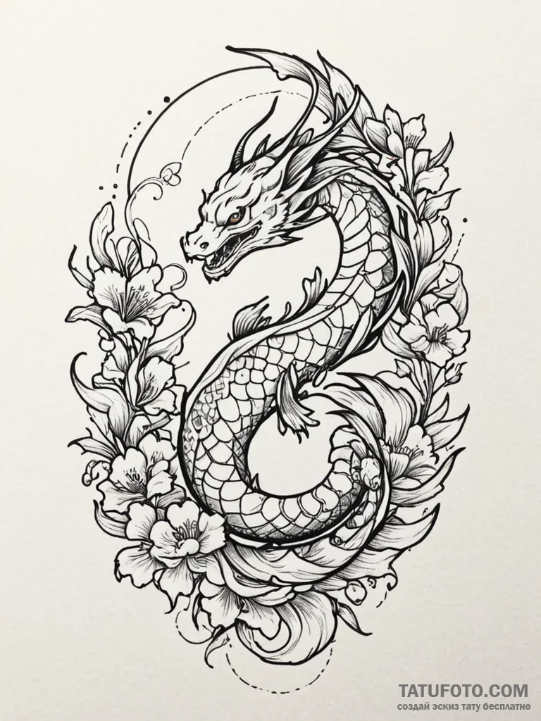 Venus flytrap, tattoo drawing outline, irezum... - эскиз тату (№1752328454_0, 12.07.2025 13:54) — Tatufoto.com