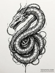Hallowed serpent devouring light, concept art... - эскиз тату (№1752329208_0, 12.07.2025 14:06) — Tatufoto.com
