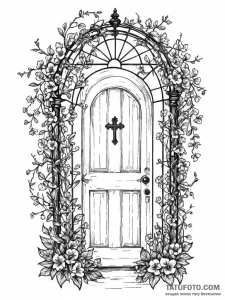 Birdcage, door open, with a vine of flowers g... - эскиз тату (№1752331131_0, 12.07.2025 14:38) — Tatufoto.com