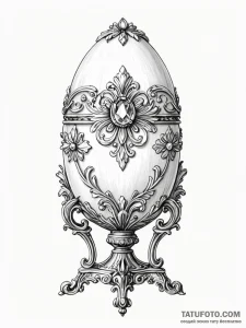 Faberge egg - эскиз тату (№1752331802_0, 12.07.2025 14:50) — Tatufoto.com