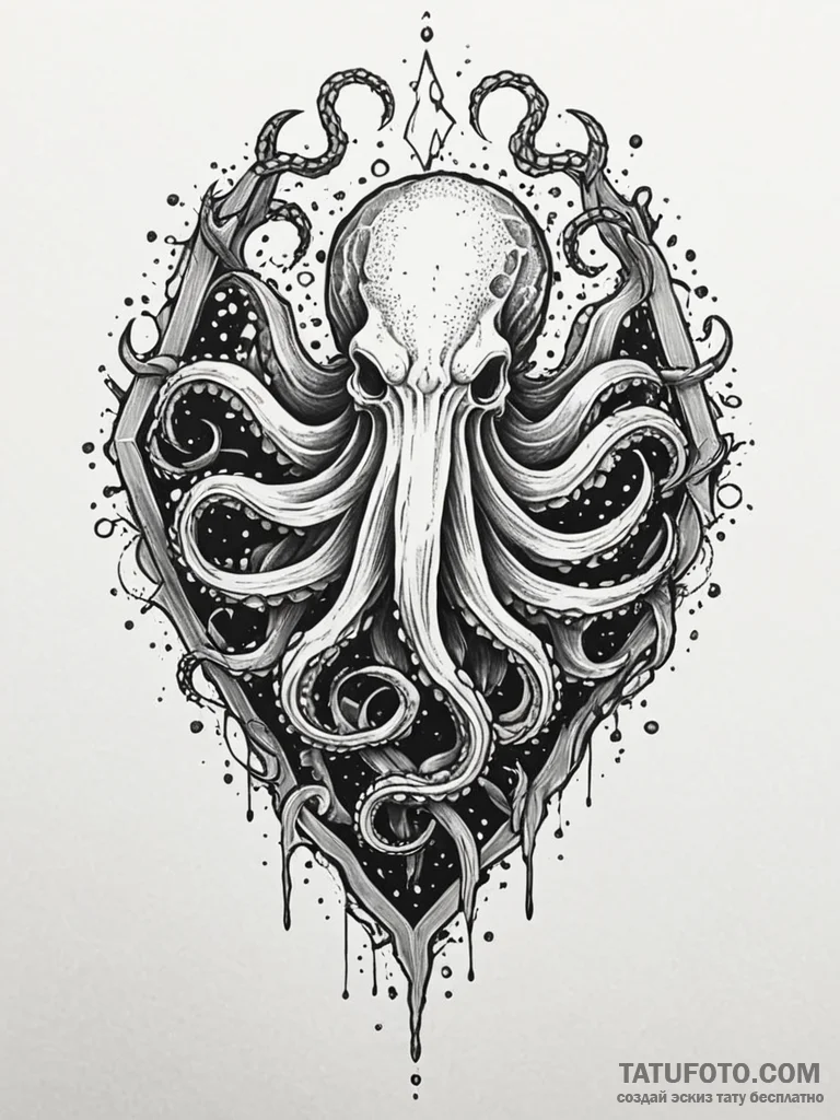 Kraken claw beneath shattered ice, concept ar… — эскиз тату (№1752331973_0, 12.07.2025 14:52) — Tatufoto.com