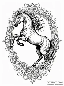 War horse, loyal and strong, tattoo sketch de... - эскиз тату (№1752332308_0, 12.07.2025 14:58) — Tatufoto.com