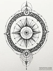 Quartz runes spiraling through void, tattoo s... - эскиз тату (№1752333312_0, 12.07.2025 15:15) — Tatufoto.com