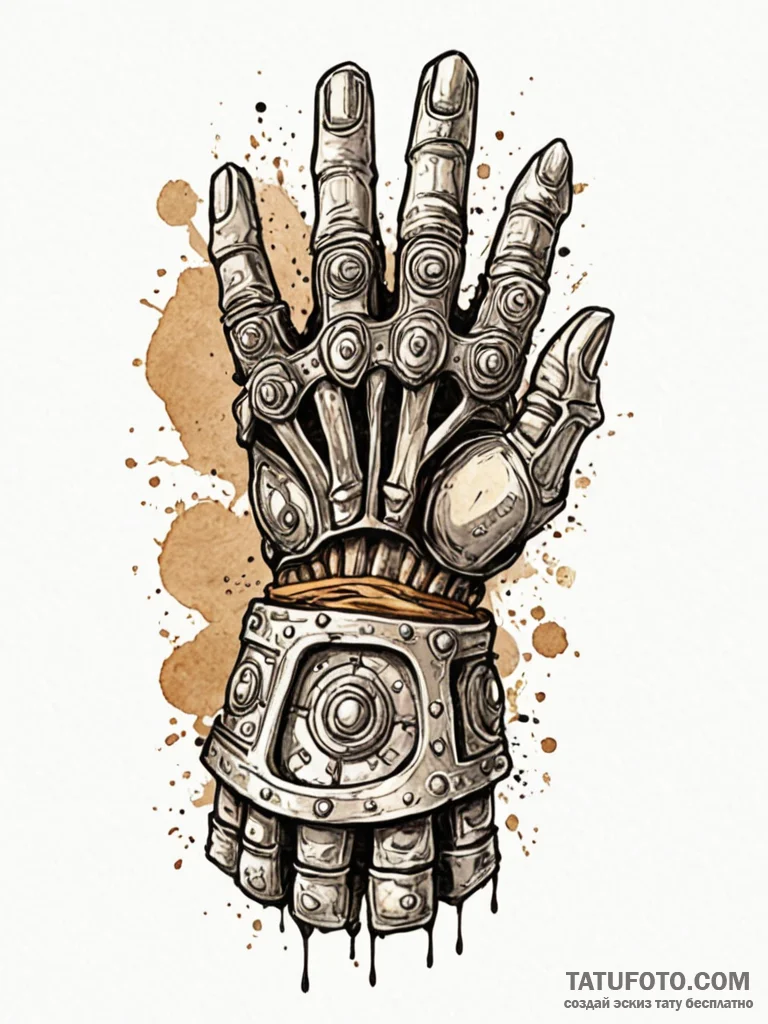 Noble gauntlet gripping relic, concept art fo… — эскиз тату (№1752333647_0, 12.07.2025 15:20) — Tatufoto.com