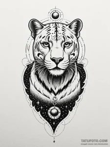 Panther shadow beneath starlit sky, tattoo dr... - эскиз тату (№1752334068_0, 12.07.2025 15:27) — Tatufoto.com