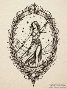 Scythe harvesting stars from the night sky, t... - эскиз тату (№1752334493_0, 12.07.2025 15:34) — Tatufoto.com