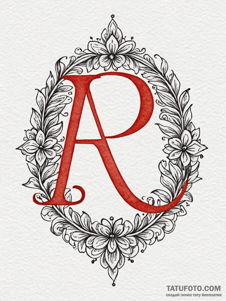 Monogram of family initials, elegantly design… — эскиз тату (№1752335469_0, 12.07.2025 15:51) — Tatufoto.com