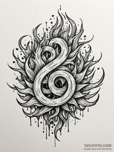 Ice branches breaking spectral seal, tattoo l... - эскиз тату (№1752335897_0, 12.07.2025 15:58) — Tatufoto.com