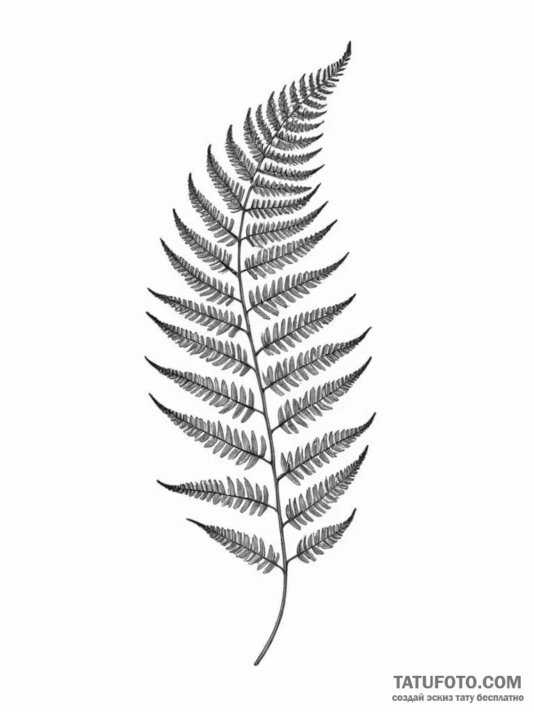 Fern - эскиз тату (№1752335982_0, 12.07.2025 15:59) — Tatufoto.com