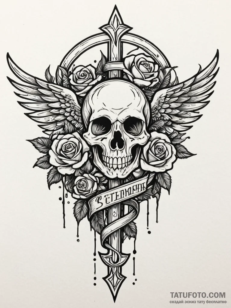 Parrot wings beneath spectral storm, tattoo f… — эскиз тату (№1752336409_0, 12.07.2025 16:06) — Tatufoto.com