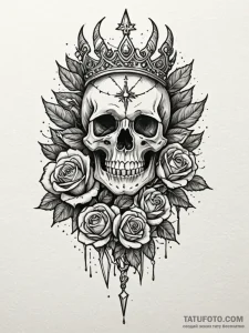Gleaming dagger crowned in starlight, tattoo... - эскиз тату (№1752336579_0, 12.07.2025 16:09) — Tatufoto.com