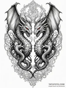 Inkblot (rorschach test) that forms two facin... - эскиз тату (№1752338116_0, 12.07.2025 16:35) — Tatufoto.com
