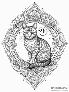 Schrodinger's cat (box with question mark), a... - эскиз тату (№1752338542_0, 12.07.2025 16:42) — Tatufoto.com