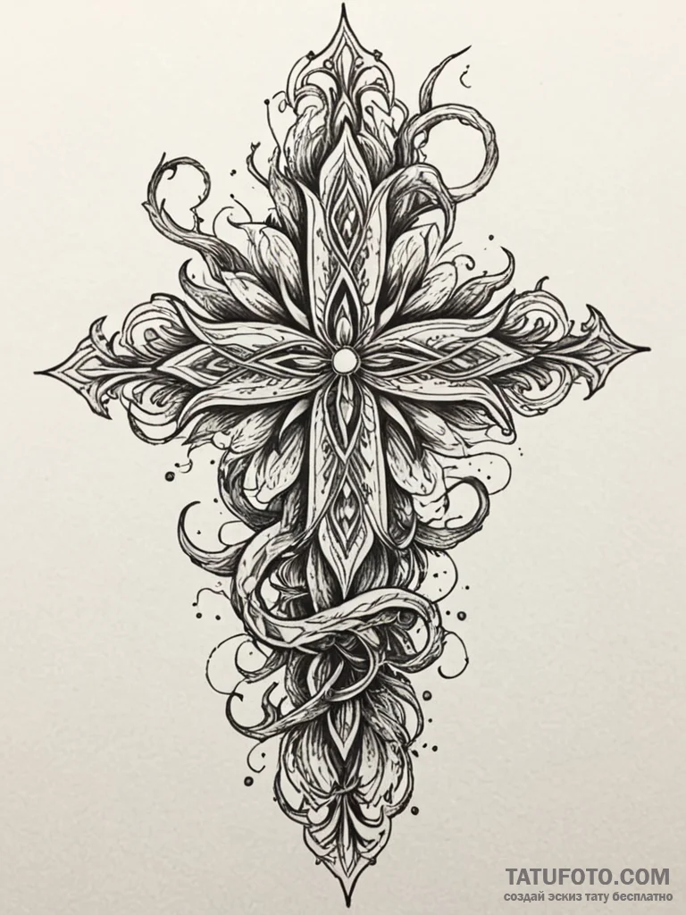 Tainted relic devouring celestial bloom, arti... - эскиз тату (№1752340575_0, 12.07.2025 17:16) — Tatufoto.com