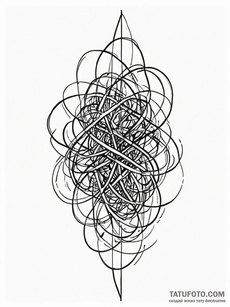 Tattoo sketch, an abstract visualization of a... - эскиз тату (№1752341240_0, 12.07.2025 17:27) — Tatufoto.com