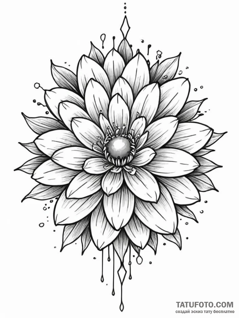 Tattoo sketch, an atomic bomb explosion made... - эскиз тату (№1752341659_0, 12.07.2025 17:34) — Tatufoto.com