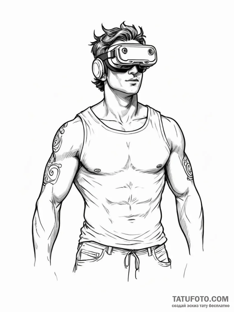 Tattoo sketch, apollo, the greek god, wearing… — эскиз тату (№1752341995_0, 12.07.2025 17:39) — Tatufoto.com
