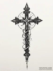 Blade - блэкворк, чёрно-белая - эскиз тату (№1752342637_0, 12.07.2025 17:50) — Tatufoto.com