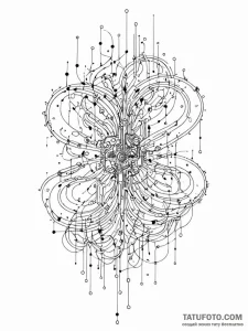 Tattoo sketch, abstract algorithm visualized... - эскиз тату (№1752343001_0, 12.07.2025 17:56) — Tatufoto.com