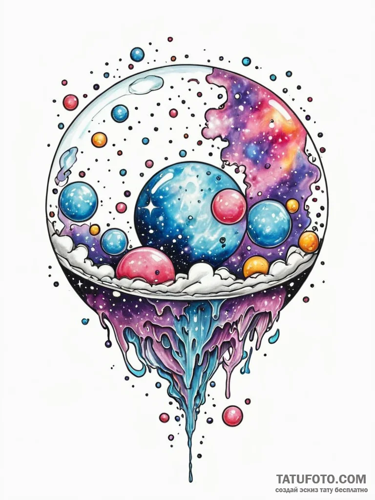 Tattoo sketch, bubblegum bubble bursting to r... - эскиз тату (№1752346794_0, 12.07.2025 18:59) — Tatufoto.com
