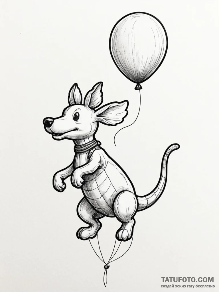 Tattoo sketch, balloon animal sculpture trans… — эскиз тату (№1752348143_0, 12.07.2025 19:22) — Tatufoto.com