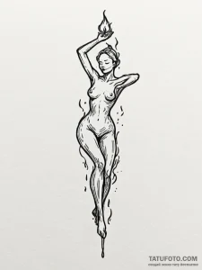 Tattoo sketch, burning candle with its flame... - эскиз тату (№1752348398_0, 12.07.2025 19:26) — Tatufoto.com