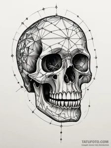 Tattoo sketch, crystal skull decoder: a polis... - эскиз тату (№1752350769_0, 12.07.2025 20:06) — Tatufoto.com