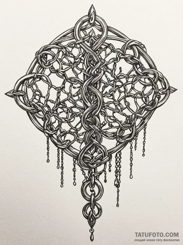 Tattoo sketch, chains of choice: interlocking... - эскиз тату (№1752351023_0, 12.07.2025 20:10) — Tatufoto.com