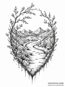 Tattoo sketch, cracked earth, blooming data:... - эскиз тату (№1752351362_0, 12.07.2025 20:16) — Tatufoto.com