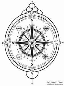 Tattoo sketch, compassion compass: a compass... - эскиз тату (№1752351786_0, 12.07.2025 20:23) — Tatufoto.com