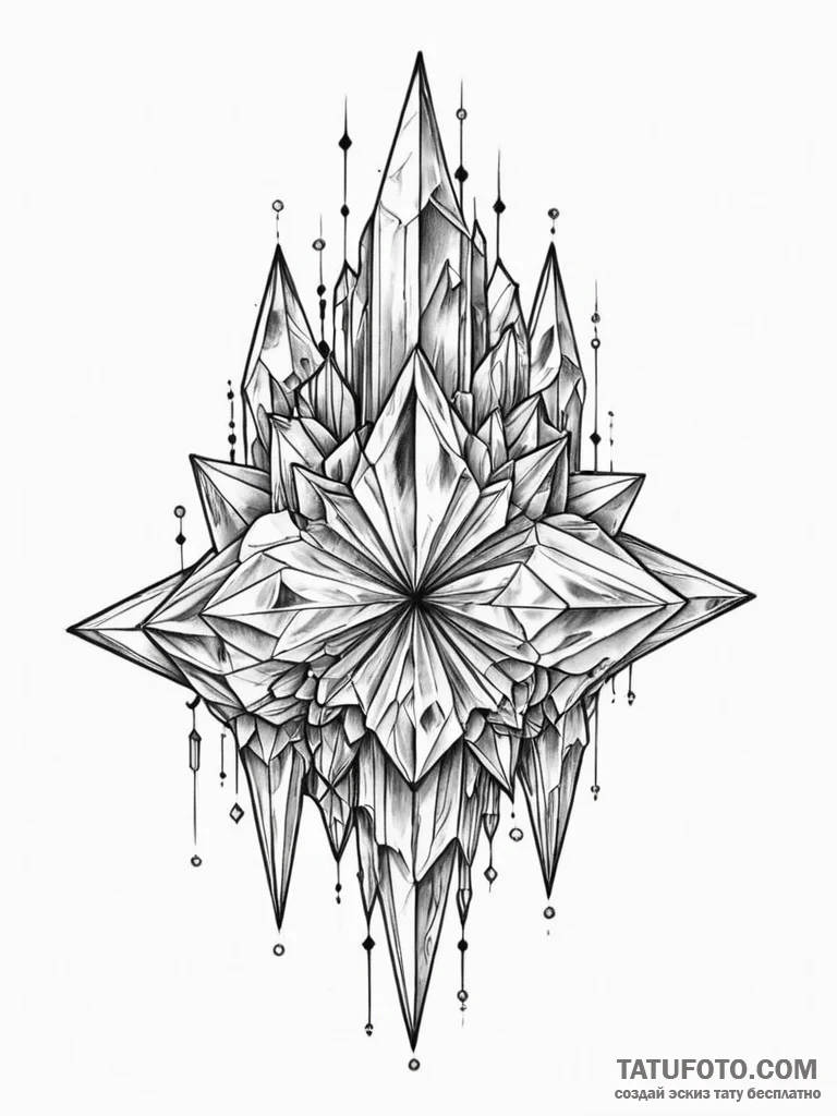 Tattoo sketch, crystalized data storage: beau... - эскиз тату (№1752352124_0, 12.07.2025 20:28) — Tatufoto.com