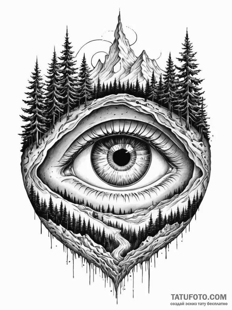 Tattoo sketch, divergent dimensions, a single... - эскиз тату (№1752354242_0, 12.07.2025 21:04) — Tatufoto.com