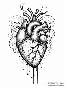 Tattoo sketch, drummer's pulse, a stylized hu... - эскиз тату (№1752354411_0, 12.07.2025 21:06) — Tatufoto.com