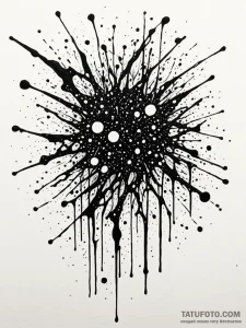 Tattoo sketch, drip painting galaxy, a galaxy... - эскиз тату (№1752357286_0, 12.07.2025 21:54) — Tatufoto.com