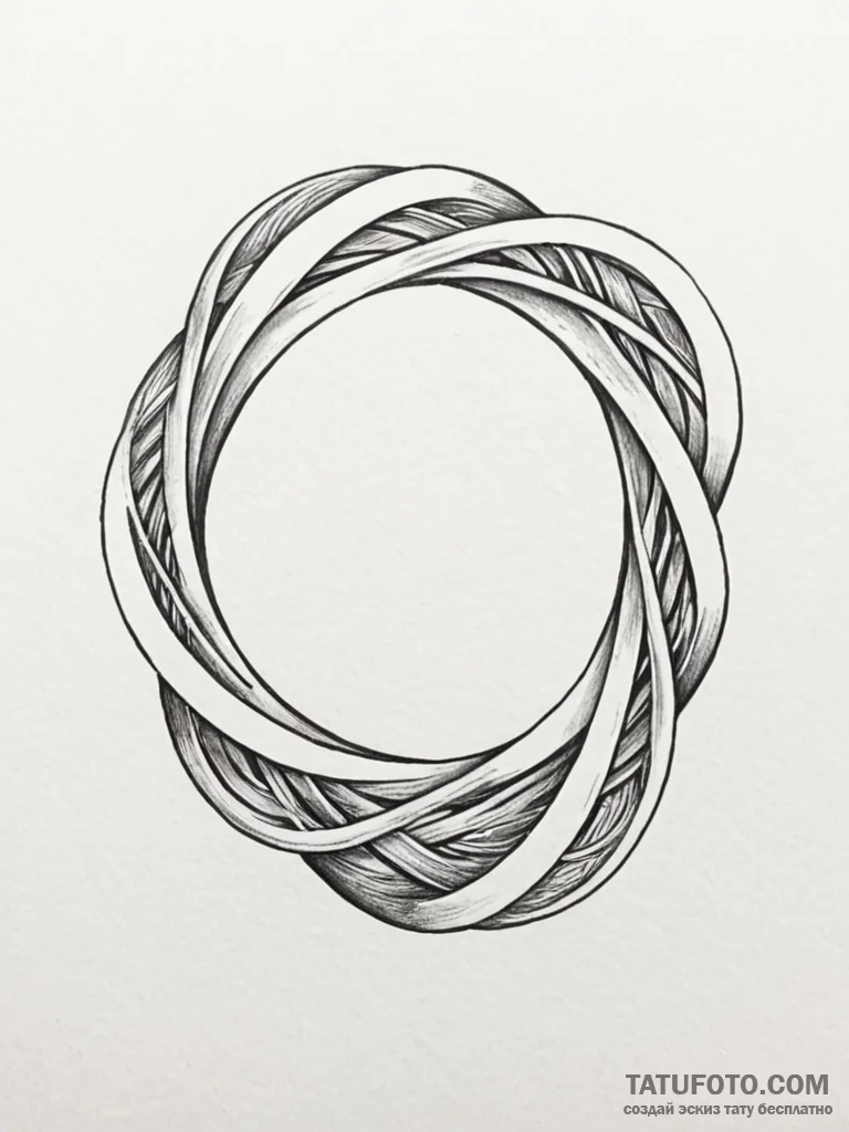 Tattoo sketch, eternal loop of progress, an i... - эскиз тату (№1752357709_0, 12.07.2025 22:01) — Tatufoto.com