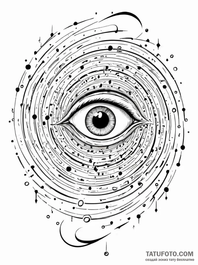 Tattoo sketch, eye of the storm (data vortex)... - эскиз тату (№1752359577_0, 12.07.2025 22:32) — Tatufoto.com