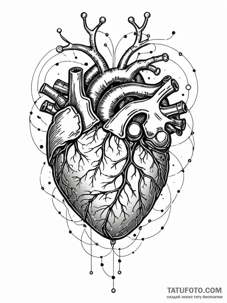 Tattoo sketch, empathy circuit board, a delic… — эскиз тату (№1752360719_0, 12.07.2025 22:51) — Tatufoto.com