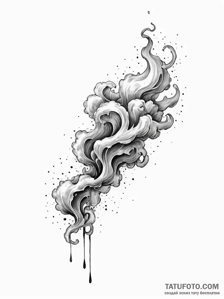 Tattoo sketch, evaporating memories, a delica... - эскиз тату (№1752361154_0, 12.07.2025 22:59) — Tatufoto.com