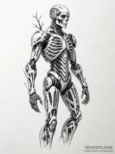 Tattoo sketch, exoskeleton armor, organic ski... - эскиз тату (№1752361240_0, 12.07.2025 23:00) — Tatufoto.com