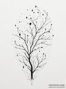 Tattoo sketch, firefly constellation map, a c... - эскиз тату (№1752361927_0, 12.07.2025 23:12) — Tatufoto.com