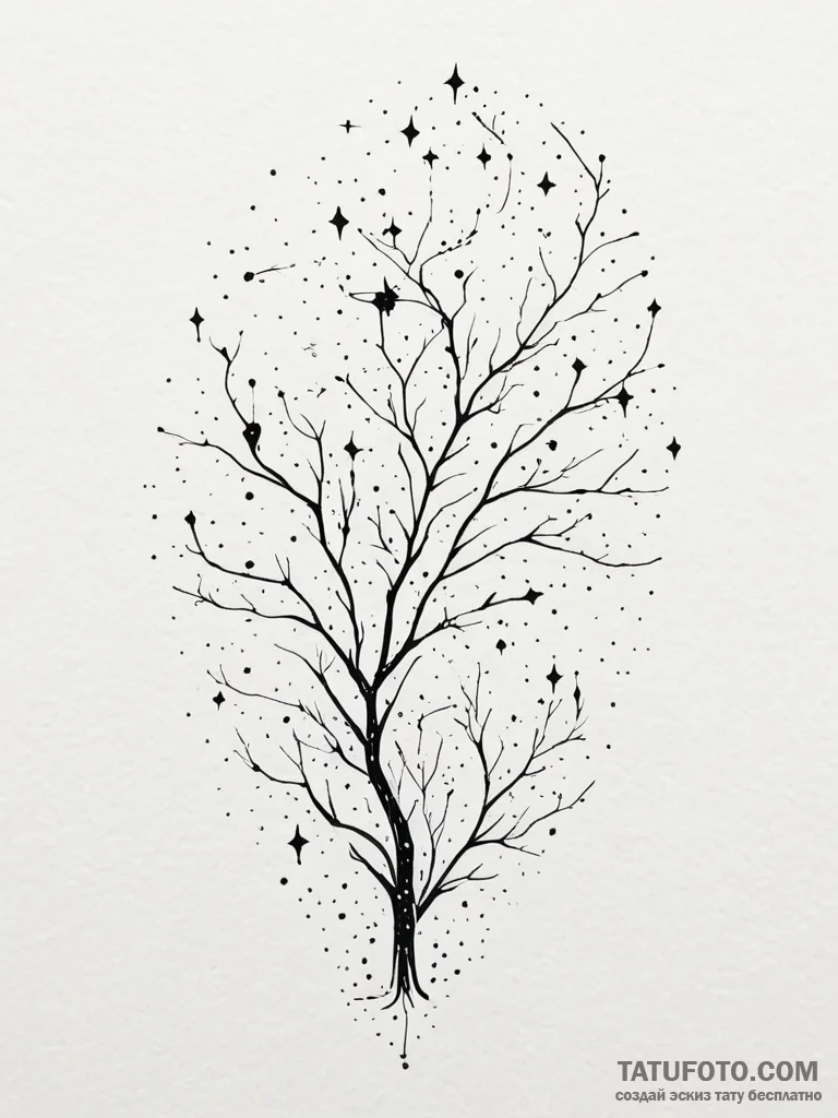 Tattoo sketch, firefly constellation map, a c... - эскиз тату (№1752361927_0, 12.07.2025 23:12) — Tatufoto.com