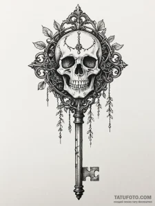 Tattoo sketch, forgotten firmware key, an orn... - эскиз тату (№1752362098_0, 12.07.2025 23:14) — Tatufoto.com
