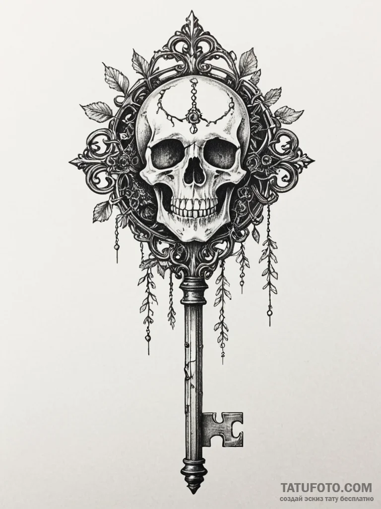 Tattoo sketch, forgotten firmware key, an orn... - эскиз тату (№1752362098_0, 12.07.2025 23:14) — Tatufoto.com